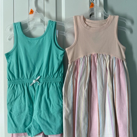 Colorful Kids' Tank Dresses and Romper Set - Picture 2 of 2